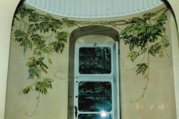 Burg Namedy - Ölmalerei Glyzinie